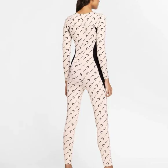 MARINE SERRE X NIKE BLACK & CREAM CATSUIT SIZE MEDIUM PRELOVED